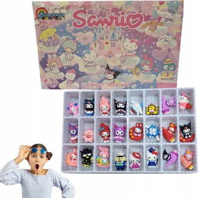 Adventný kalendár Hello Sanrio KITTY KUROMI – 24 figúrok na 24 DNÍ