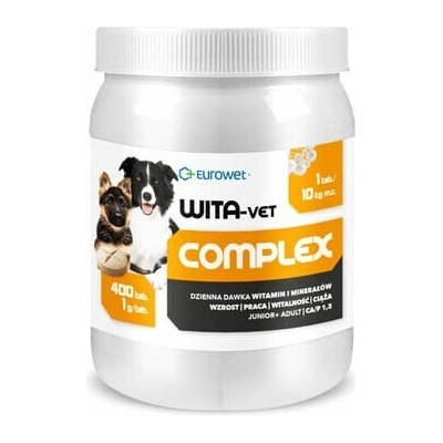 EUROWET Wita-Vet Complex 1G 400 tab. vitamíny a minerály pre psa
