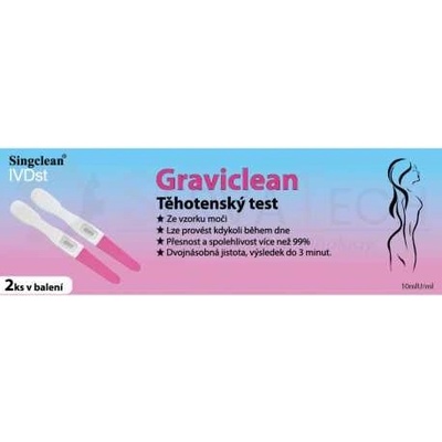 Graviclean těhotenský test midstream 2 ks