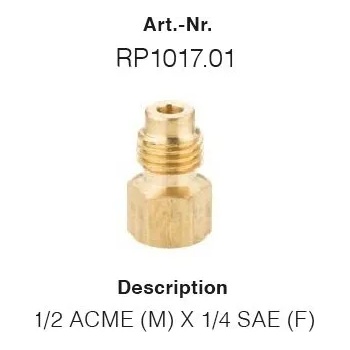 Image 1 of Errecom - Италия RP1017.01 - Адаптер 1/2 ACME (M) x 1/4 SAE (F) ; ERRECOM