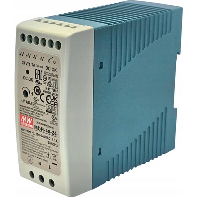 Napájecí zdroj na DIN lištu Mean Well MDR-40-24 24V 1,7A 40W
