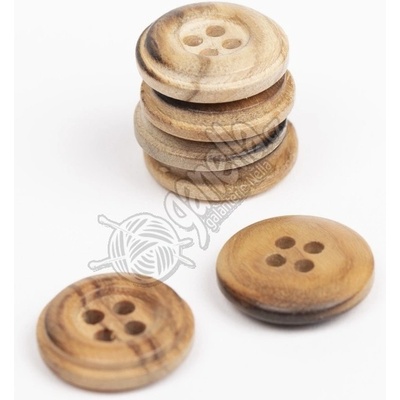 Knoflík Drops 513 Wood Button Burned – Zboží Dáma