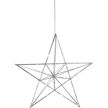 Star Trading Závěsná svítící hvězda LINE 38 cm stříbrná