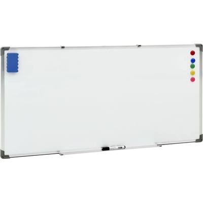 vidaXL Magnetická tabuľa biela 110 x 60 cm oceľ