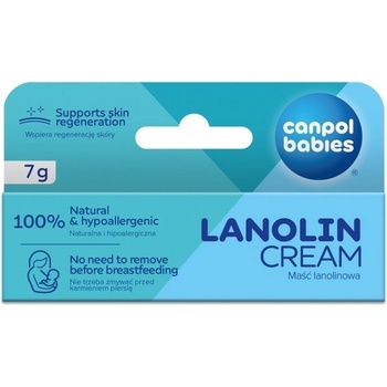 Canpol babies Lanolin Cream Upokojujúca a regeneračná masť na bradavky 7 g