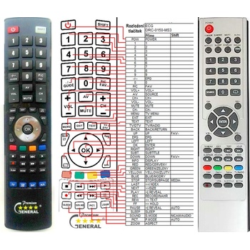 GENERAL ECG DRC-0150-MS3 - съвместимо дистанционно управление на марката General (DRC-0150-MS3)
