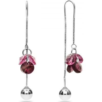 Spark růžové se Swarovski Elements Vinber KWKL6428RAM Rose+Amethyst