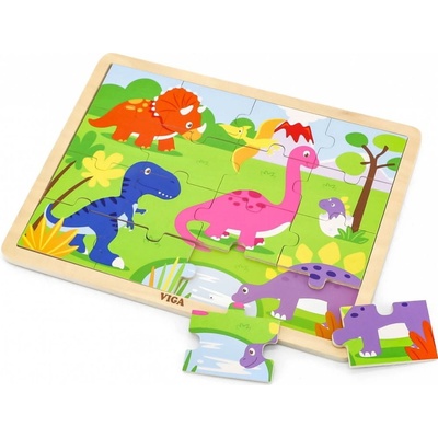 Viga Drevené dinosaury 16 dielov