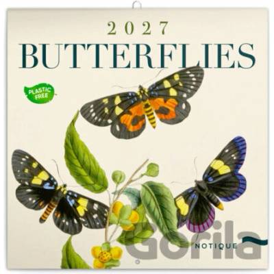 NOTIQUE Nástenný poznámkový Butterflies Motýle 2027