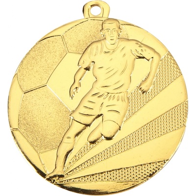 Medaile průměr 50 mm fotbal Zlatá