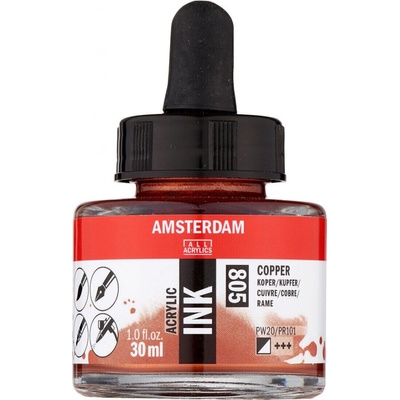 Amsterdam Tuš Acrylic Ink 805 Copper 30 ml