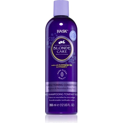 HASK Blonde Care Purple Shampoo балсам за руса коса неутрализиращ жълтеникавите оттенъци 355ml