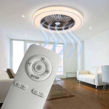 55 см таванен вентилатор с осветително тяло светещ ринг и дистанционно (1003922)