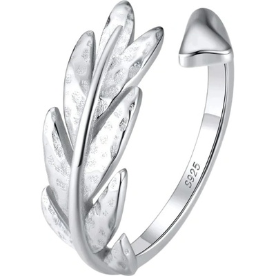 Majya Stříbrný nastavitelný prsten LEAF 11306