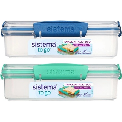 Sistema To Go Krabička na desiatu s 2 oddelenými priehradkami 975 ml mix