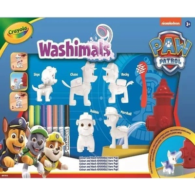 Crayola Washimals: Миеща се фигурка на Пес Патрул с лепенки - 5 броя (74-0291)