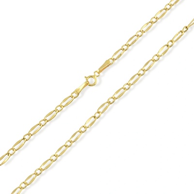 Lillian Vassago Celozlatý řetízek figaro LLV31-GCH021Y Žlutá