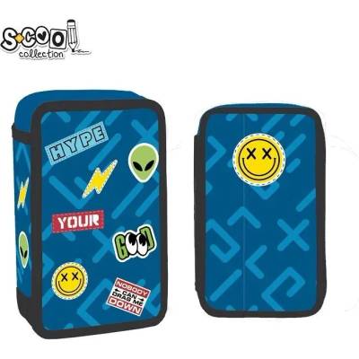 S-Cool Несесер с 2 ципа scool emoticon, 29 части