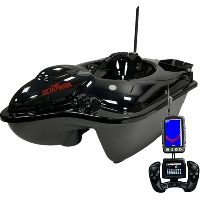 Boatman Zavážecia Lodička Fighter Pro s GPS a Echolotom Čierna