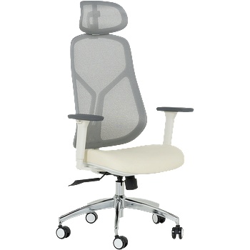 Bittel Ергономичен стол КАРМЕН 7901 w еко кожа - сив-шампанско