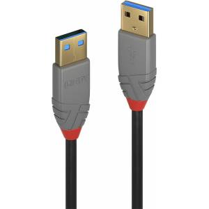Lindy Кабел Lindy, от USB-A(м) към USB-A(м), 2m, черен (36752)