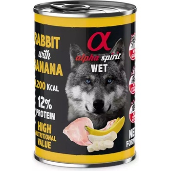 Alpha Spirit Dog Wet - Заек и Банан 400 г