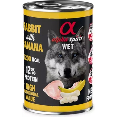 Alpha Spirit Dog Wet - Заек и Банан 400 г