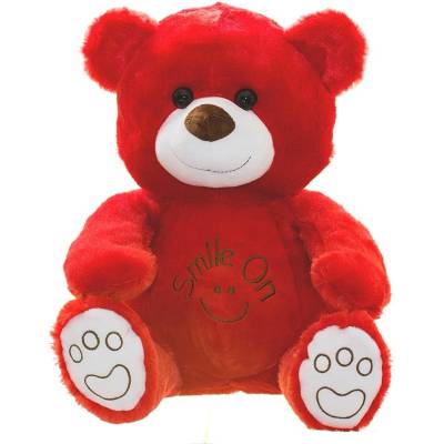 Tea Toys Плюшено мече Tea Smile On, 40 см, Червен