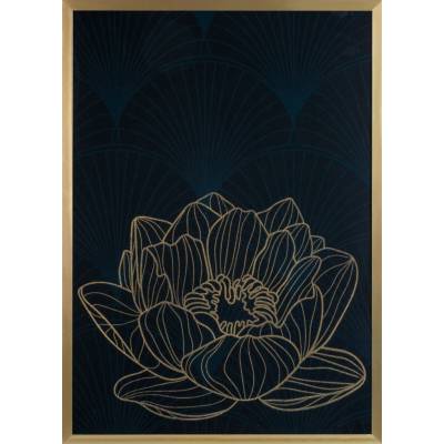 OBRAZ LIMITED COLLECTION LOTOS8 53X73 ČIERNA/ZLATY