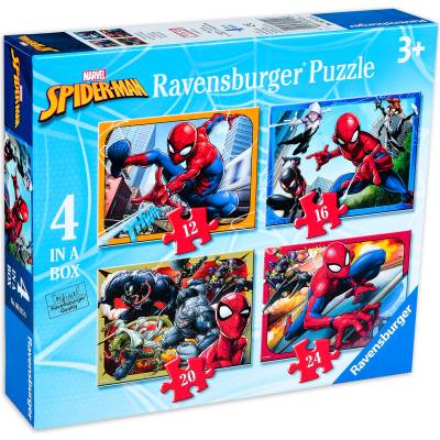 Ravensburger Пъзел Ravensburger 4 в 1 - Спайдърмен (06915)