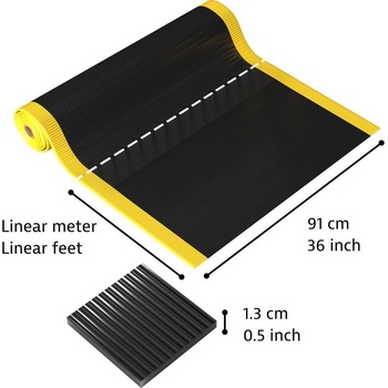 Notrax 406 Crossrib SofTred DynaShield černá/žlutá 60cm x linm