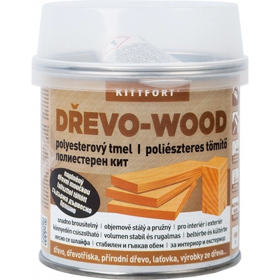 Kittfort Tmel PE dvousložkový 180 g přírodní dřevo