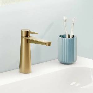 Villeroy & Boch Conum смесител за умивалник с едноръкохватков механизъм, цвят матово злато (TVW12700300176)