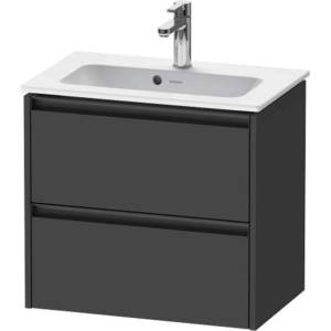 Duravit Ketho. 2 - Шкафче за умивалник 55x61x39 см, 2 чекмеджета, графит матов K25255049490000 (K25255049490000)