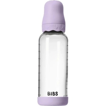 BIBS Стъклена бебешка бутилка Bibs - С каучуков биберон, 240 ml, Boheme Violet Sky (50202291)