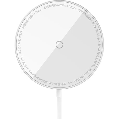 Baseus Simple Mini3 Magnetic Wireless Charger 15W - поставка (пад) за безжично зареждане на iPhone с Magsafe (сребрист)
