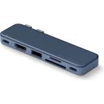 Satechi Мултифункционален хъб за свързване на допълнителна периферия за MacBook Neo, MacBook Pro и MacBook Air - Satechi USB-C Snap Hub USB Hub (indigo) (ST-HUSNB)