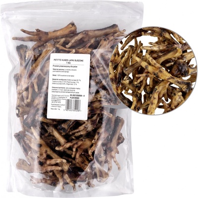 PETIT TO Dried chicken feet pamlsek pro psa 1 kg