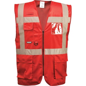Portwest iona hi-vis executive f476 / Жилетка със светлоотразителни ленти - червена xxxl (f476rerxxxl)