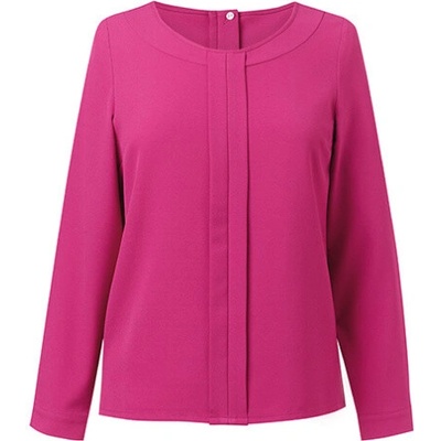 Brook Taverner dámska blúzka s dlhým rukávom BR802 Fuchsia