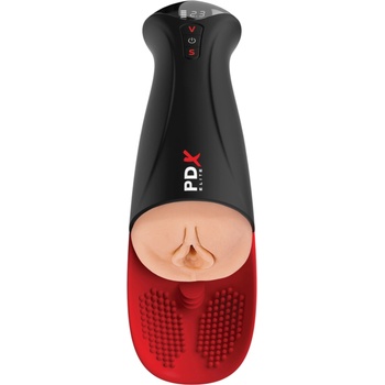 PDX Elite Fuck-O-Mat Pro XL - стимулационен вибриращ мастурбатор (черен)
