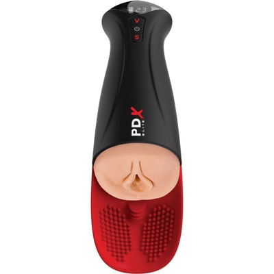 PDX Elite Fuck-O-Mat Pro XL - стимулационен вибриращ мастурбатор (черен)