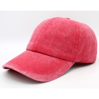 Fiebig Headwear since 1903 Růžová z seprané bavlny Baseball Cap Washed Cotton
