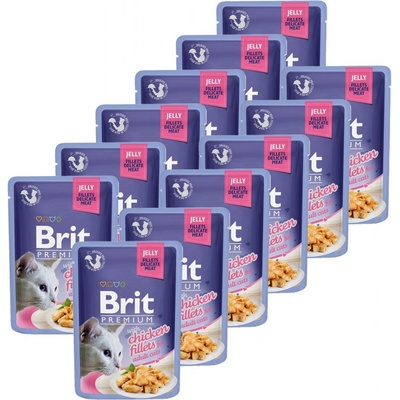 Brit Premium Cat with Chicken Fillets in Jelly for Adult Cats 12 x 85 g