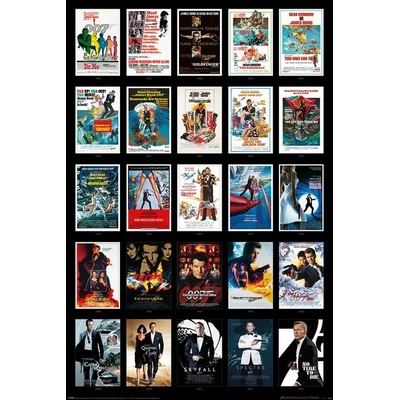 Plakát 61 x 91,5cm - James Bond - 25 Films
