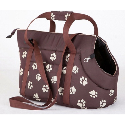 HobbyDog R1 Taška hnědá a bílé packy 20 x 42 cm