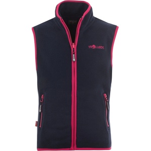 TROLLKIDS Детски поларен елек Trollkids Kid's Arendal Vest Fleece vest - Navy / Pink - размер 92 (EU) (703-2083-1011)