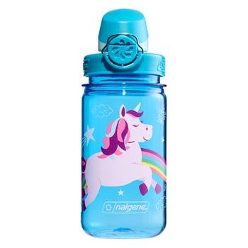 Nalgene Бебешка бутилка за вода Grip-n-Gulp Sustain 0, 35 L синьо еднорог (078934)