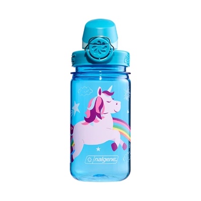 Nalgene Бебешка бутилка за вода Grip-n-Gulp Sustain 0, 35 L синьо еднорог (078934)