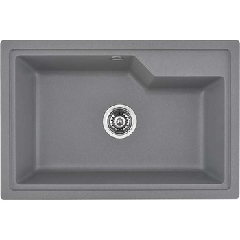 Inter Ceramic Кухненска мивка ICGS 8315 GRAY, Inter Ceramic, гранит, едно корито, със сифон, 45х22х68см (8315 GRAY)